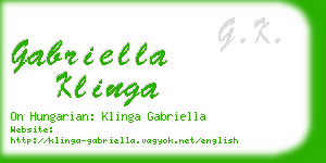 gabriella klinga business card